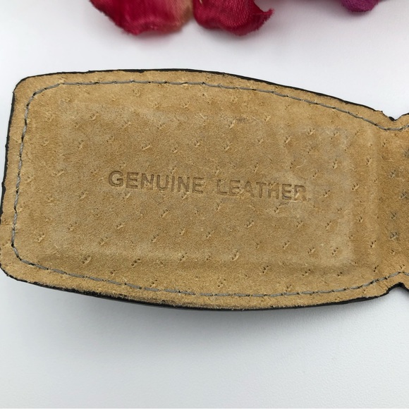 Sheridan Stitched Black Smooth Leather Magnetic Money Clip Holder Wallet - Picture 14 of 16